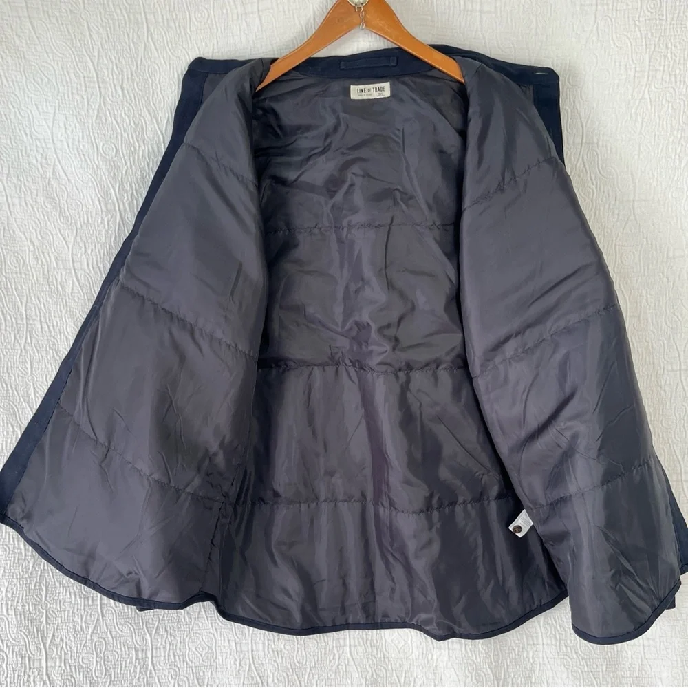 Line of Trade Shirt Jacket Shacket Men 3X Navy Blue Quilted Insulated Work Coat